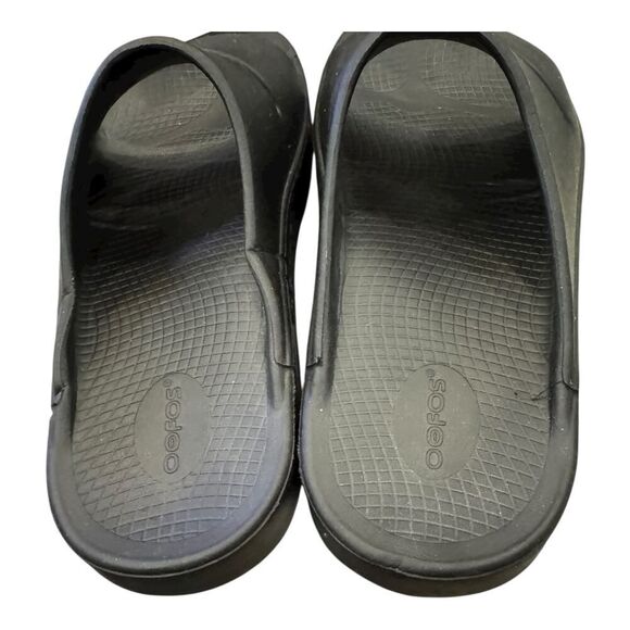OOFOS OOahh Men’s Black Slide Recovery Sandals Slides Slip on 12 main image 9